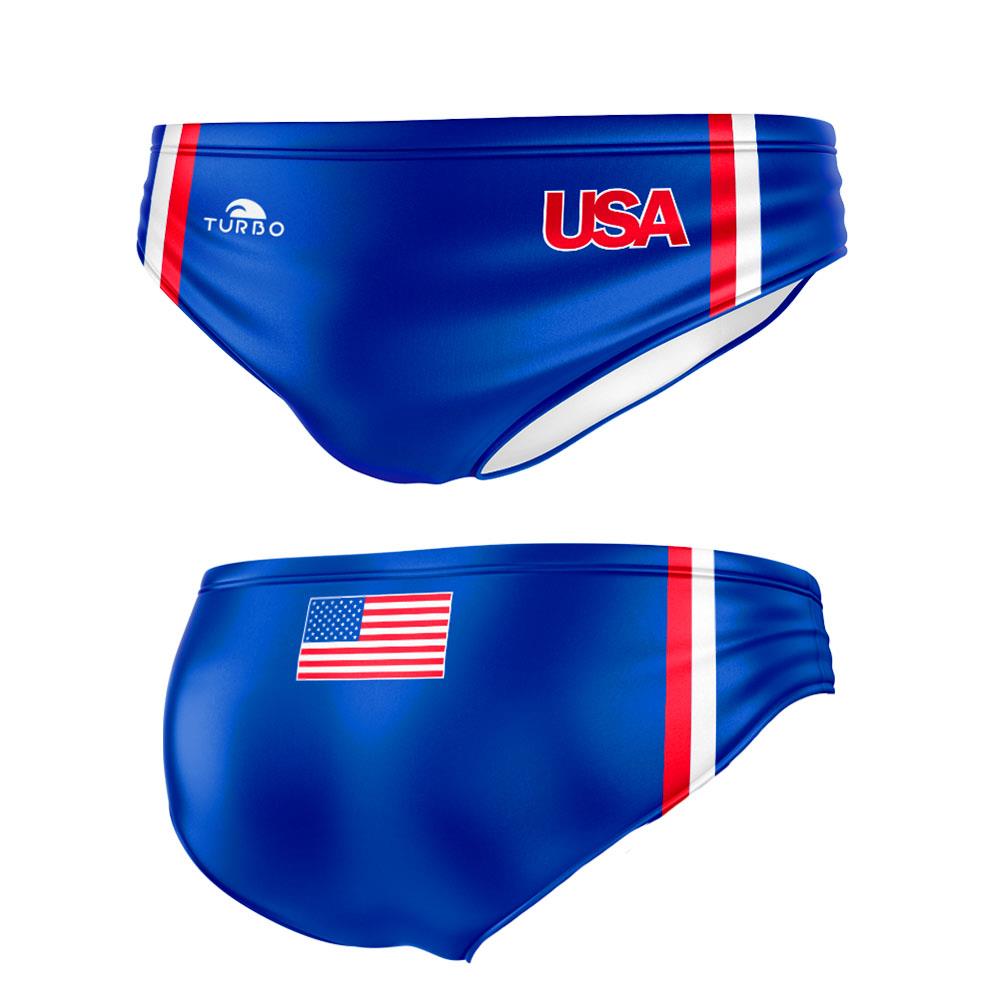 Turbo Men's Water Polo Brief- Team USA 2024 Olympic Suit