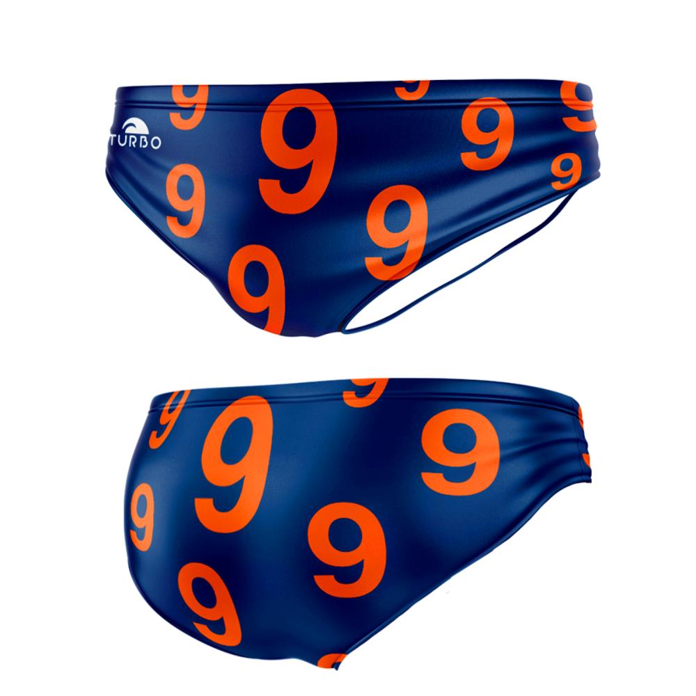 Turbo Men's Water Polo Brief- Number 9