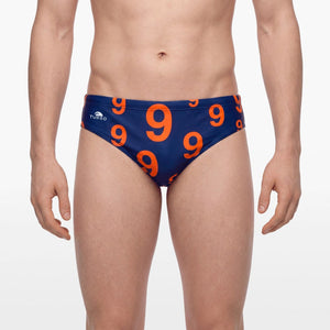 Turbo Men's Water Polo Brief- Number 9