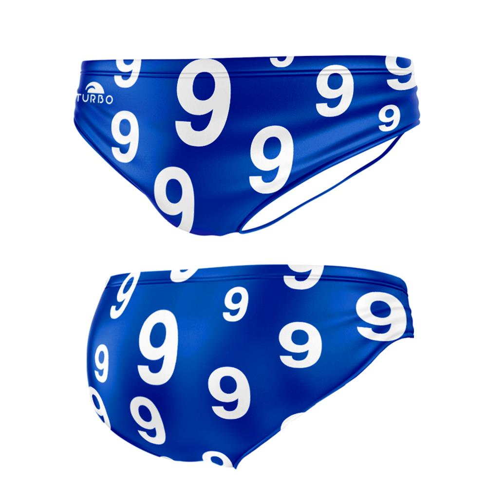 Turbo Men's Water Polo Brief- Number 9