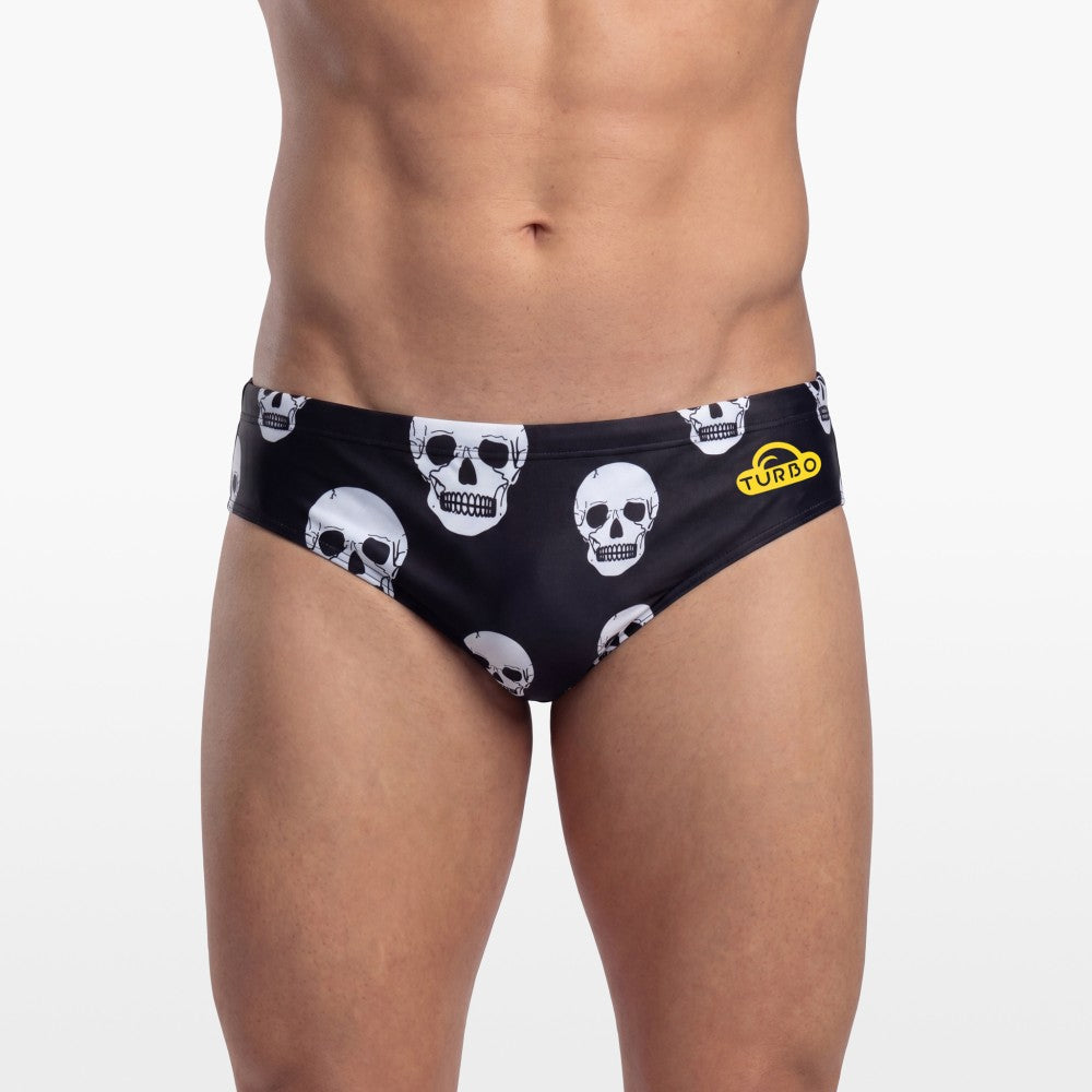 Turbo Men's Water Polo Brief- Skulls