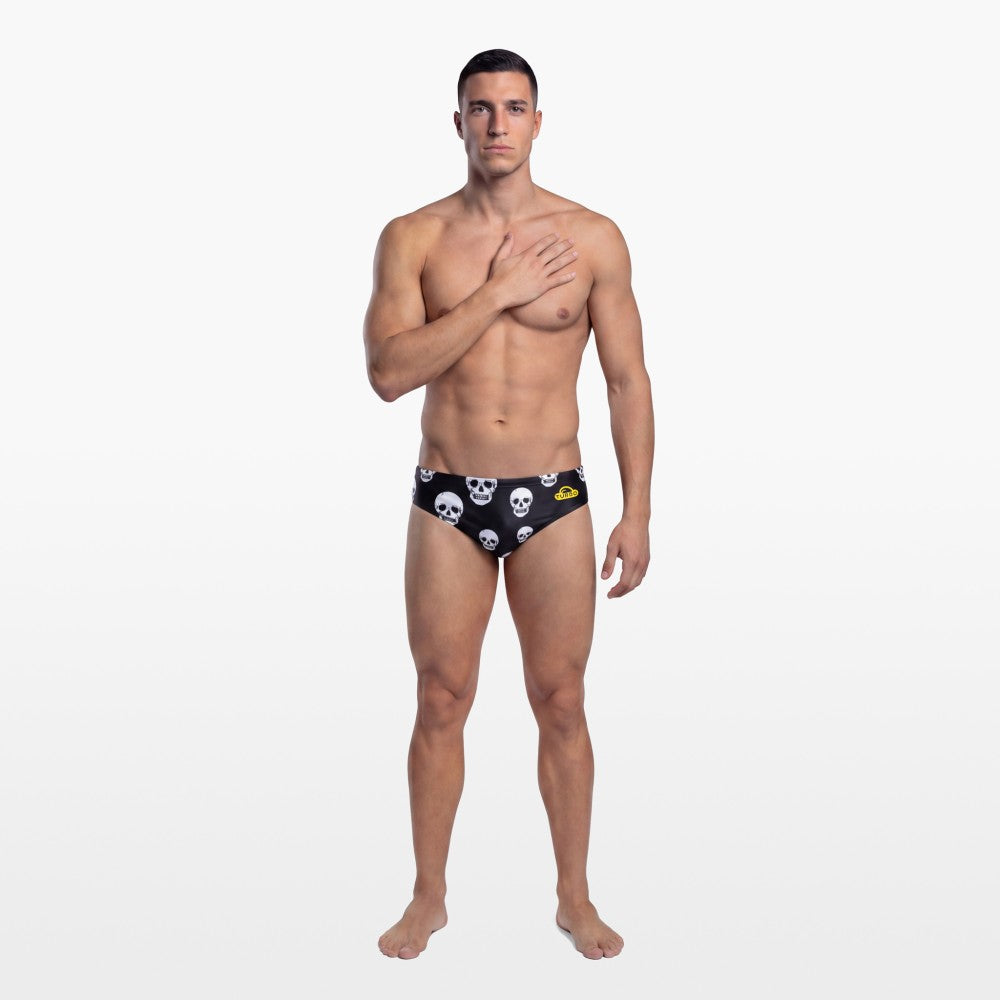 Turbo Men's Water Polo Brief- Skulls