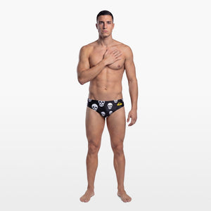 Turbo Men's Water Polo Brief- Skulls