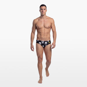 Turbo Men's Water Polo Brief- Skulls