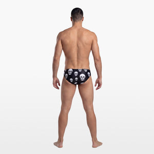 Turbo Men's Water Polo Brief- Skulls