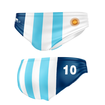 Turbo Men's Water Polo Brief- Argentina 10