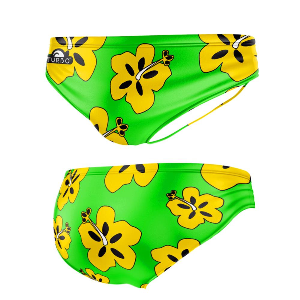 Turbo Men's Water Polo Brief- Hawaiian Flowers