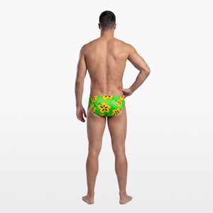 Turbo Men's Water Polo Brief- Hawaiian Flowers
