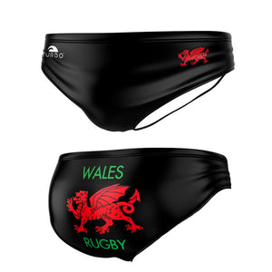 Turbo Men's Water Polo Brief- Wales Rugby