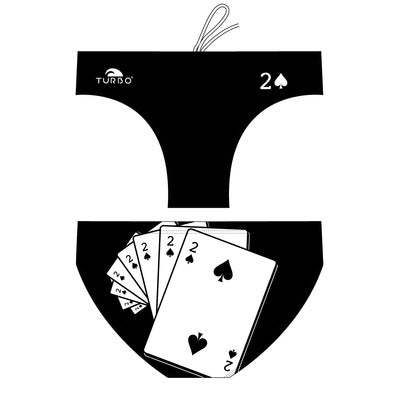 Turbo Men's Water Polo Brief- 2 of Spades
