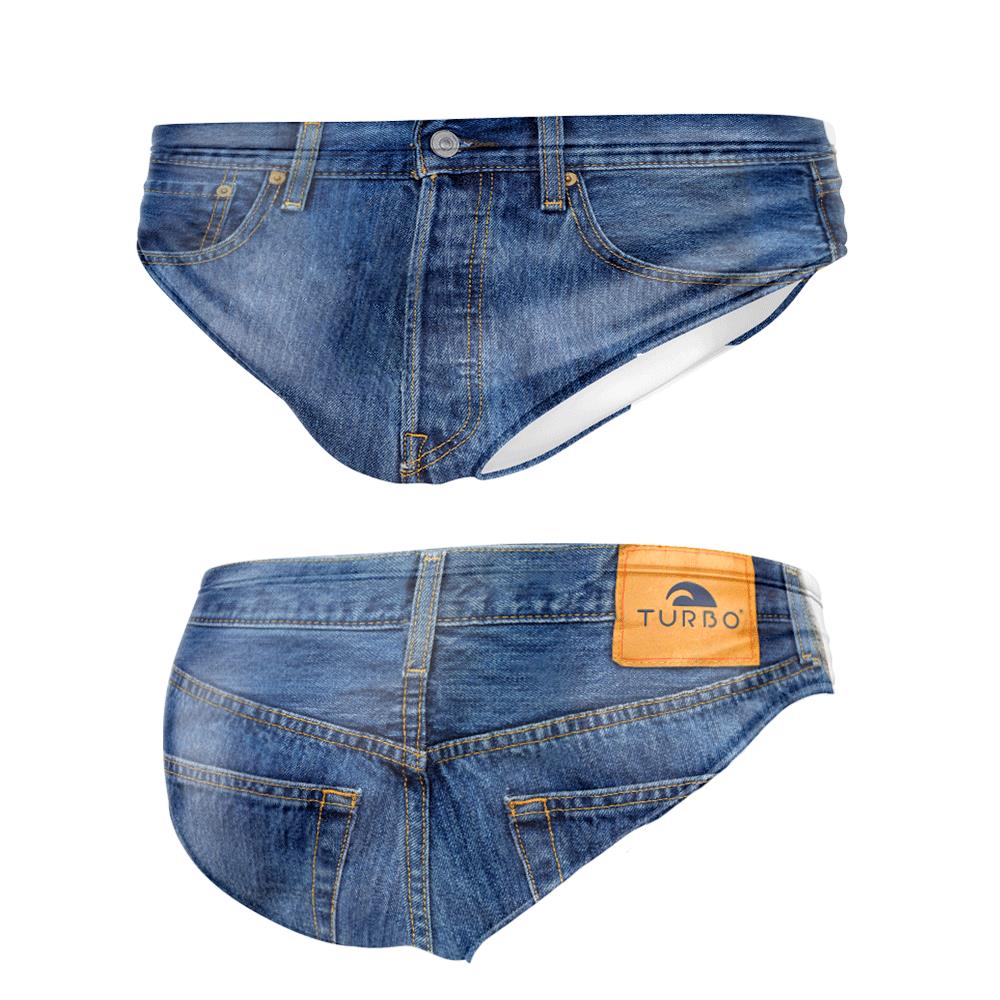 Turbo Men's Water Polo Brief- Jeans