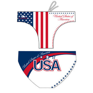 Turbo Men's Water Polo Brief- USA National Team 2012 Throwback