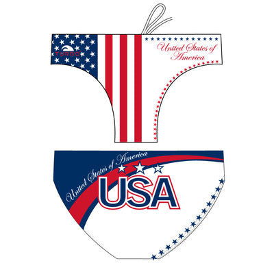 Turbo Men's Water Polo Brief- USA National Team 2012 Throwback
