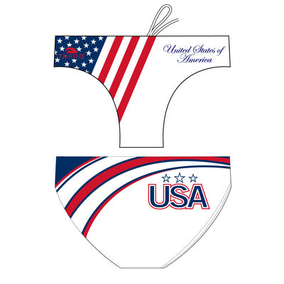 Turbo Men's Water Polo Brief- United States of America