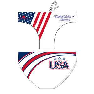 Turbo Men's Water Polo Brief- United States of America