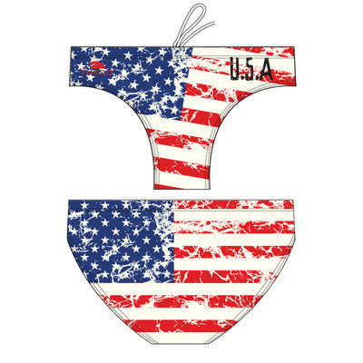 Turbo Men's Water Polo Brief- USA Worn Flag