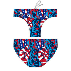 Turbo Men's Water Polo Brief- American Fine