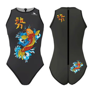 TURBO Women's Comfort Water Polo Swimsuit- Koi Fish