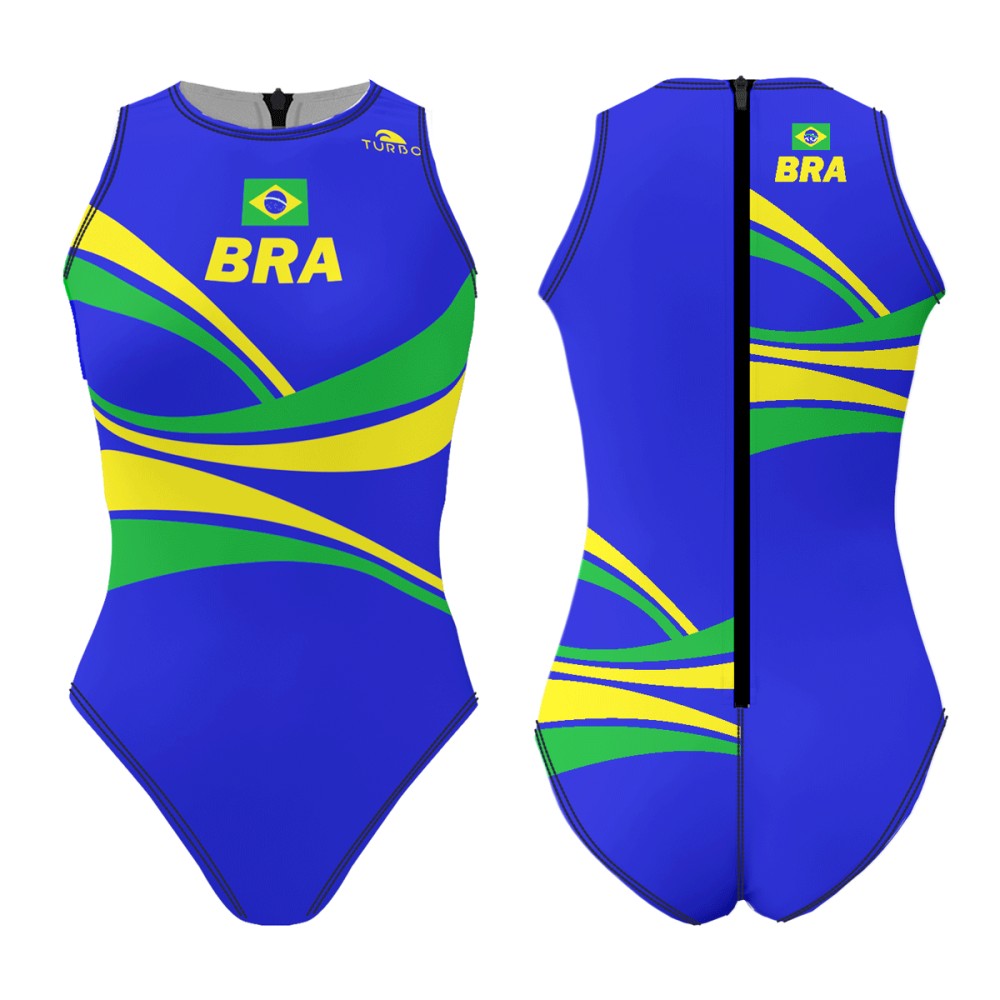 TURBO Women's Comfort Water Polo Swimsuit- Brazil