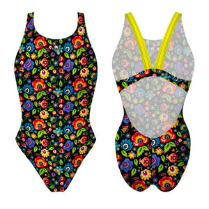 Turbo Women's Wide Strap Swimsuit Russian Garden