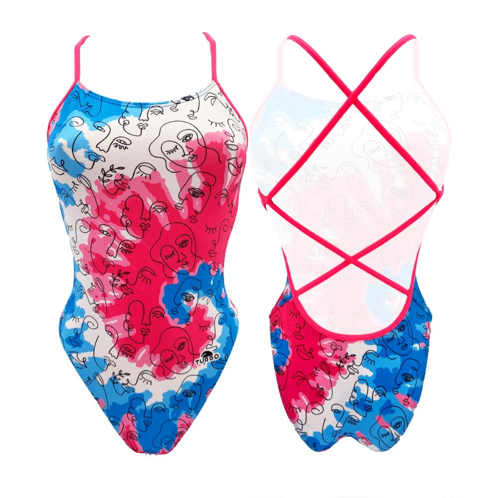 Turbo Women's Swimsuit Sirene Abstract Face