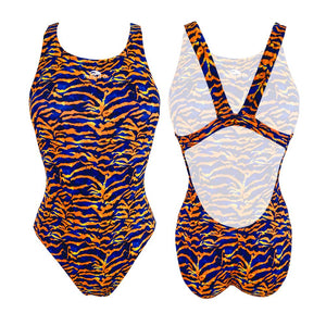 Turbo Women's Wide Strap Swimsuit Top-Tiger
