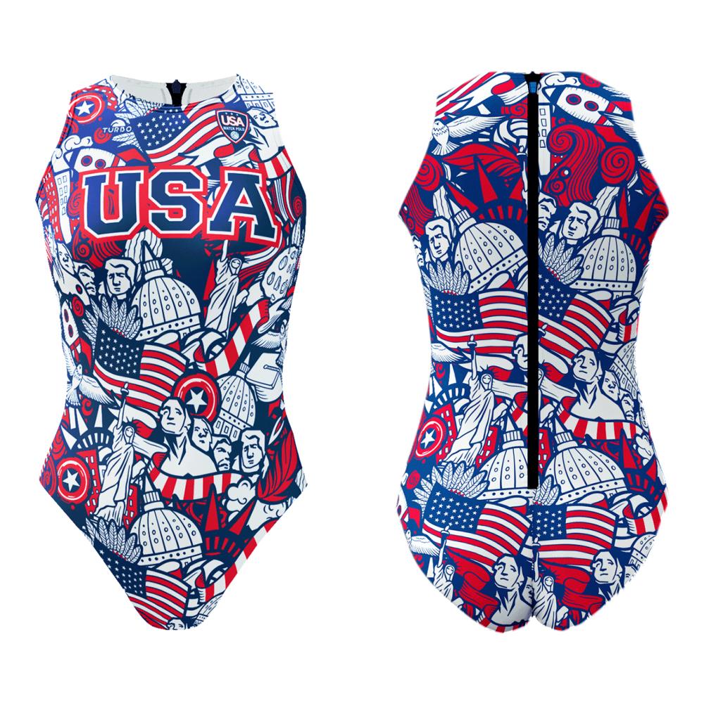 TURBO Women's Comfort Water Polo Swimsuit- USA