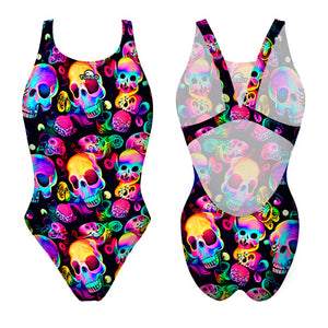 Turbo Women's Wide Strap Swimsuit Laser Skull
