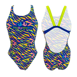 Turbo Women's Wide Strap Swimsuit Haba Waba Zig Zag 2023