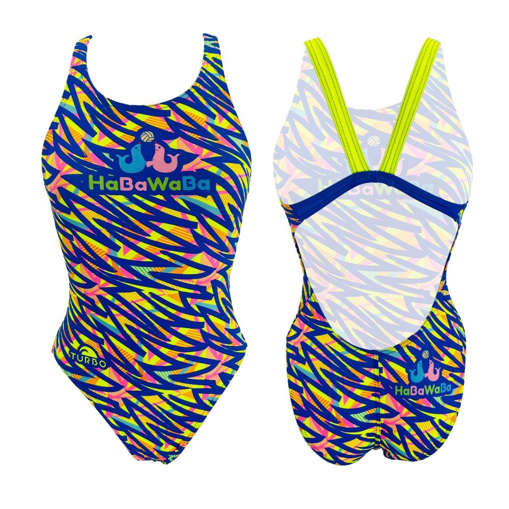 Turbo Women's Wide Strap Swimsuit Haba Waba Zig Zag 2023