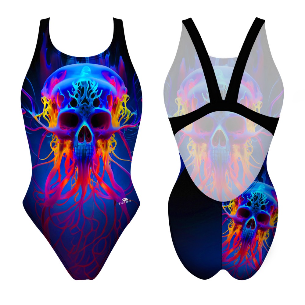 Turbo Women's Wide Strap Swimsuit Meduskull