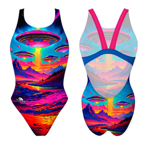Turbo Women's Wide Strap Swimsuit Ufo Shadow