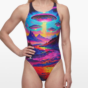 Turbo Women's Wide Strap Swimsuit Ufo Shadow