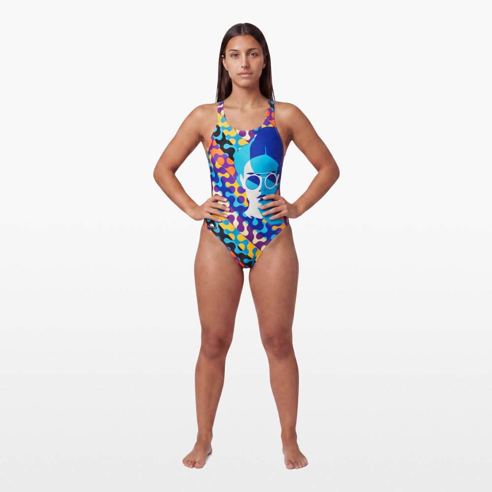 Turbo Women's Wide Strap Swimsuit Face