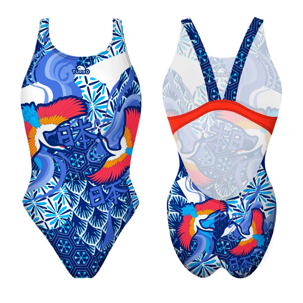 Turbo Women's Wide Strap Swimsuit Japan Bird