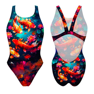 Turbo Women's Wide Strap Swimsuit Koi River