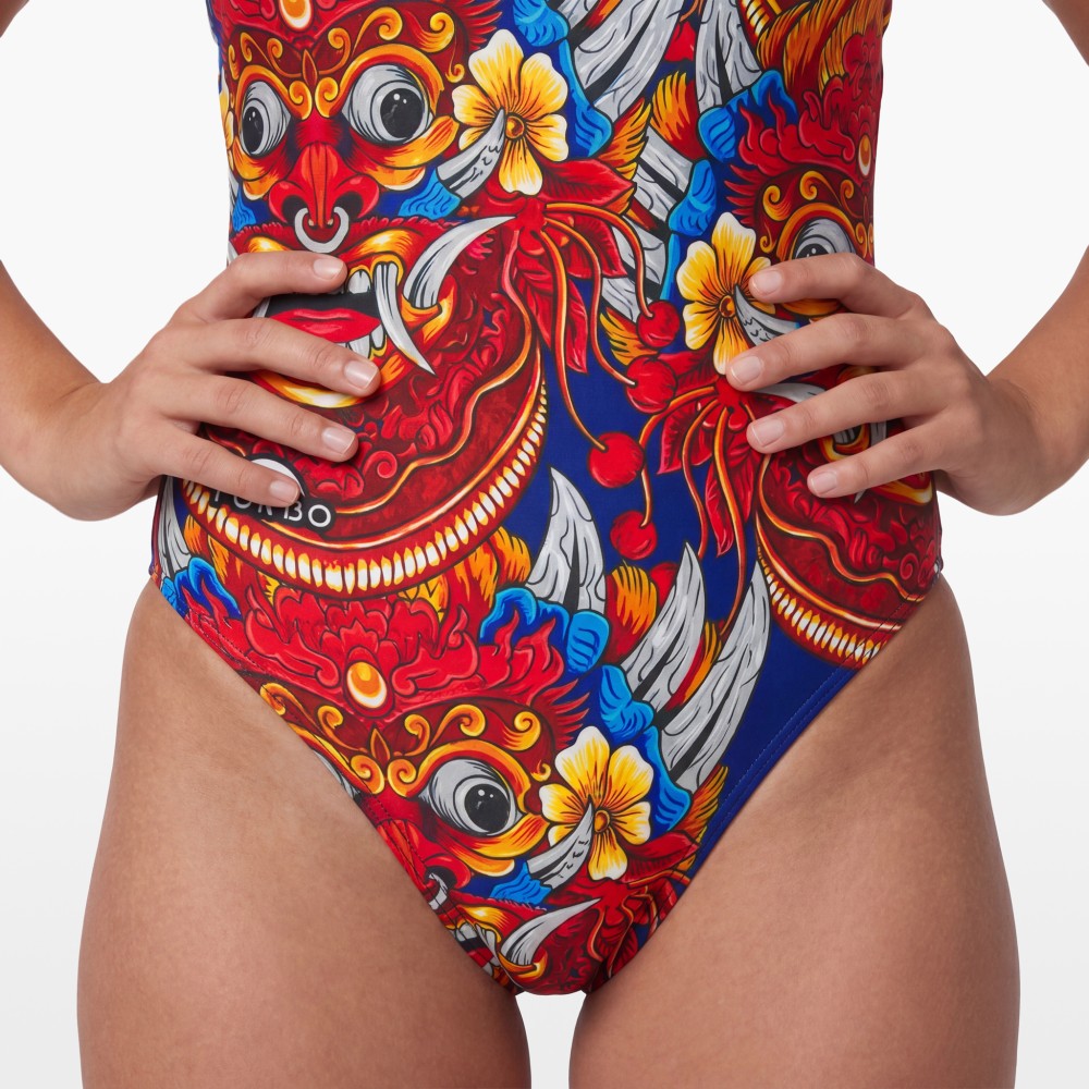 Turbo Women's Wide Strap Swimsuit Bali Flower