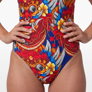 Turbo Women's Wide Strap Swimsuit Bali Flower