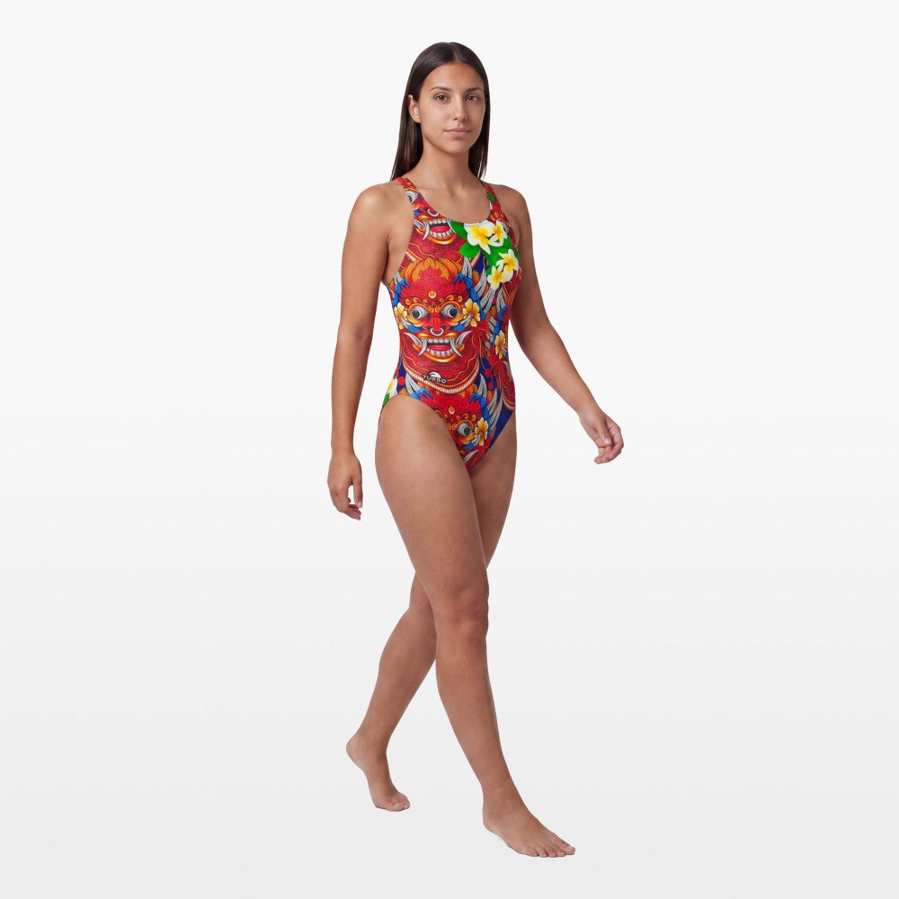 Turbo Women's Wide Strap Swimsuit Bali Flower
