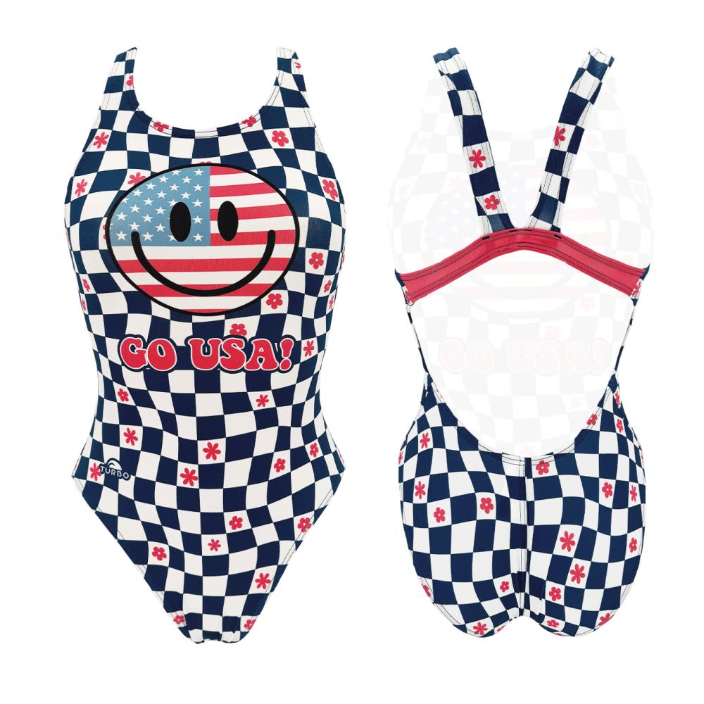 Turbo Women's Wide Strap Swimsuit Go Usa