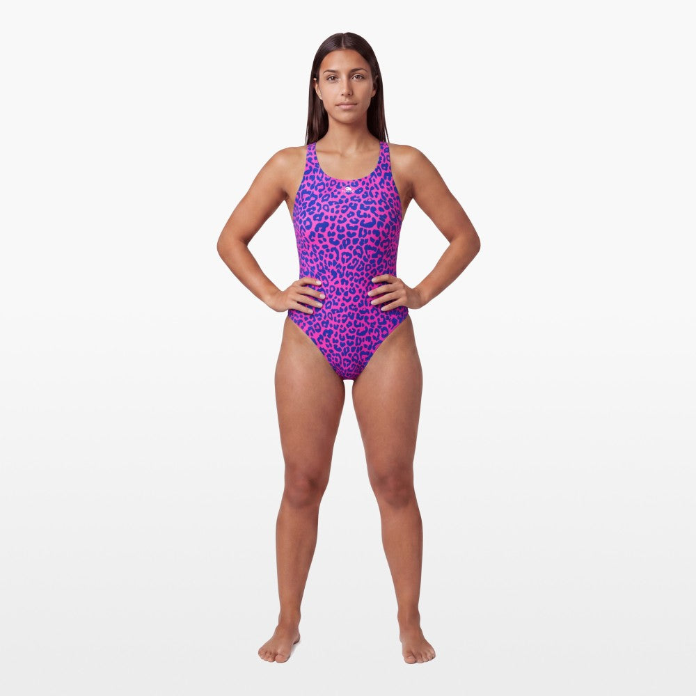 Turbo Women's Wide Strap Swimsuit Leopard Vibes