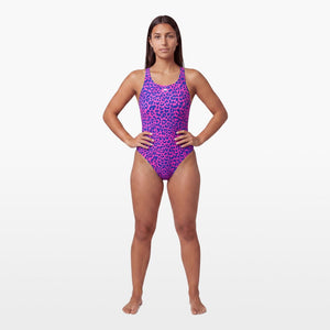 Turbo Women's Wide Strap Swimsuit Leopard Vibes