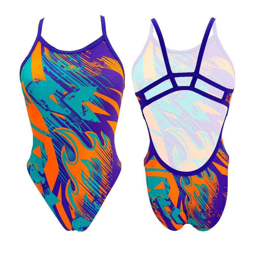 Turbo Women's Kraken Swimsuit- Fast Fire