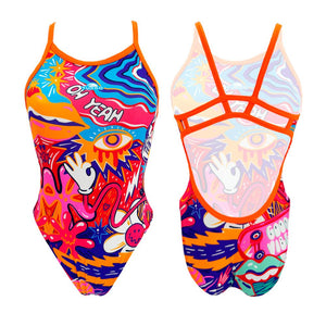 Turbo Women's Kraken Swimsuit- Happy Doodles