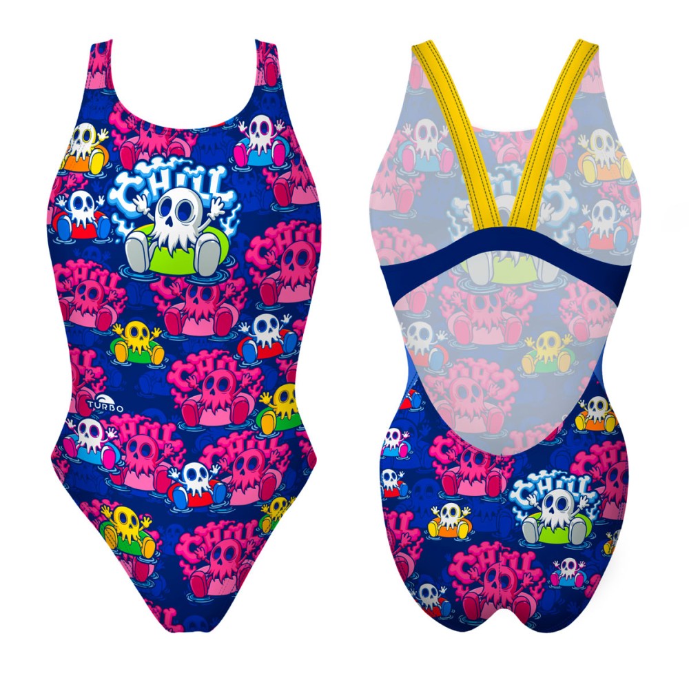Turbo Women's Wide Strap Swimsuit Pantom Chill