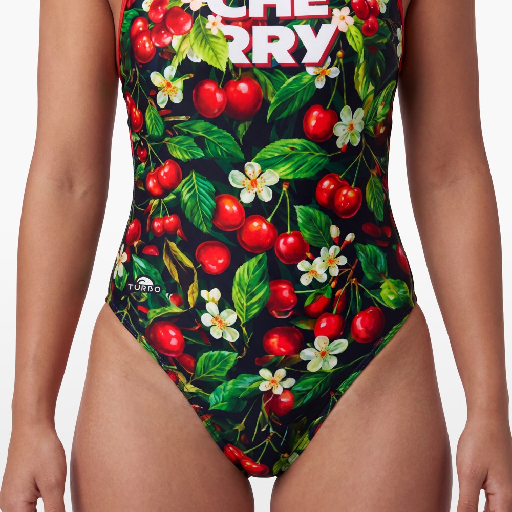 Turbo Women's Wide Strap Swimsuit Cherry