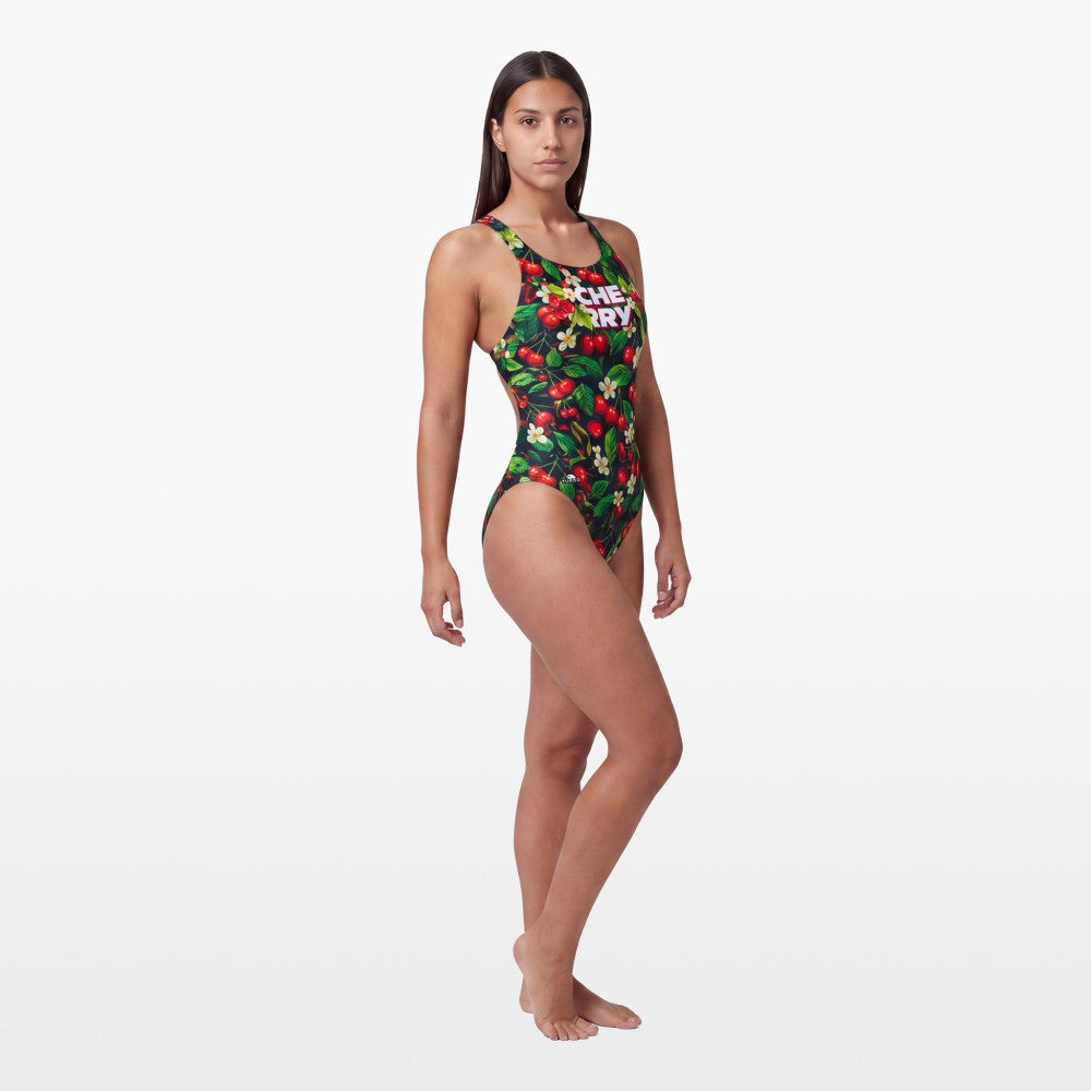 Turbo Women's Wide Strap Swimsuit Cherry