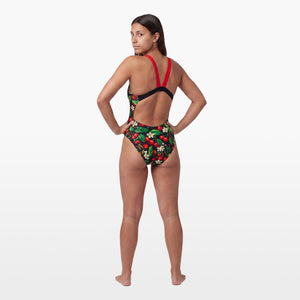 Turbo Women's Wide Strap Swimsuit Cherry