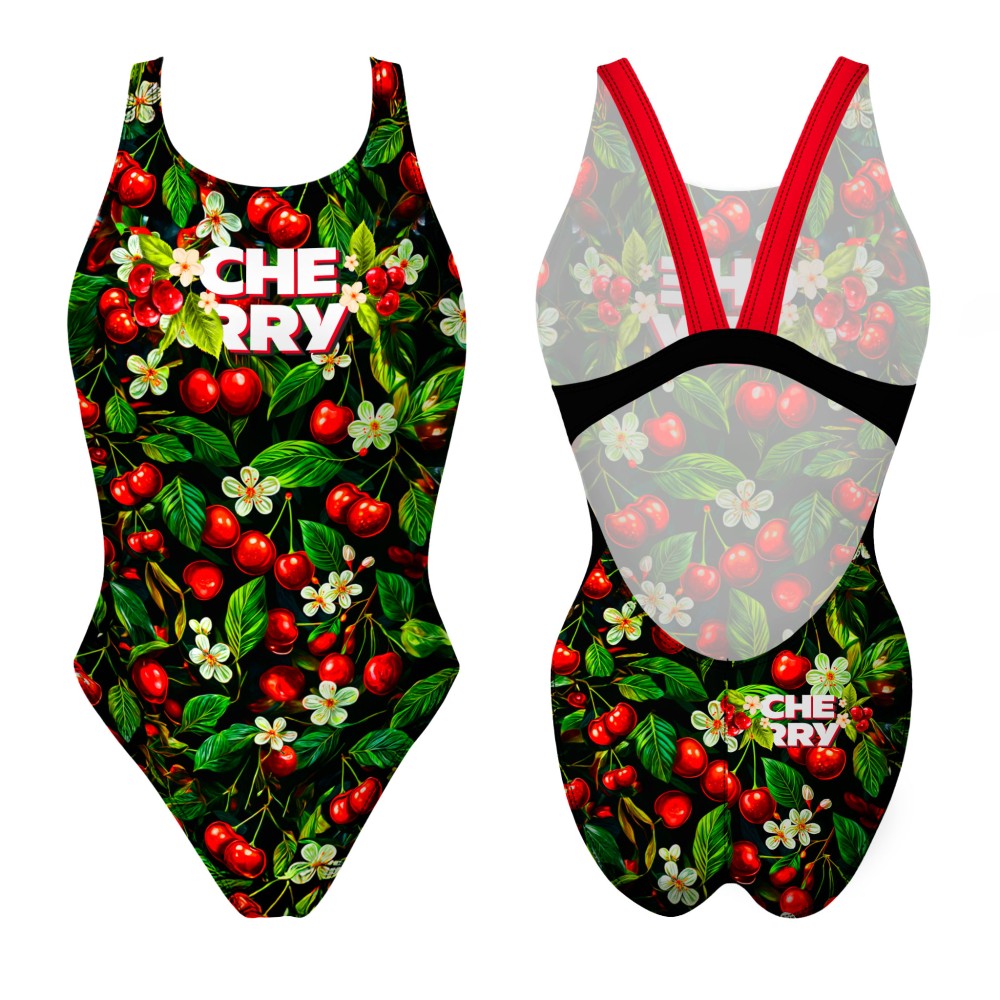 Turbo Women's Wide Strap Swimsuit Cherry
