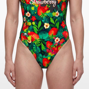 Turbo Women's Wide Strap Swimsuit Strawberry